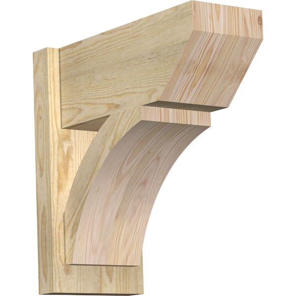 Ekena Millwork Thorton Slat Rough Sawn Outlooker, Douglas Fir, 8"W x 18"D x 18"H OUT08X18X18THR06RDF - main